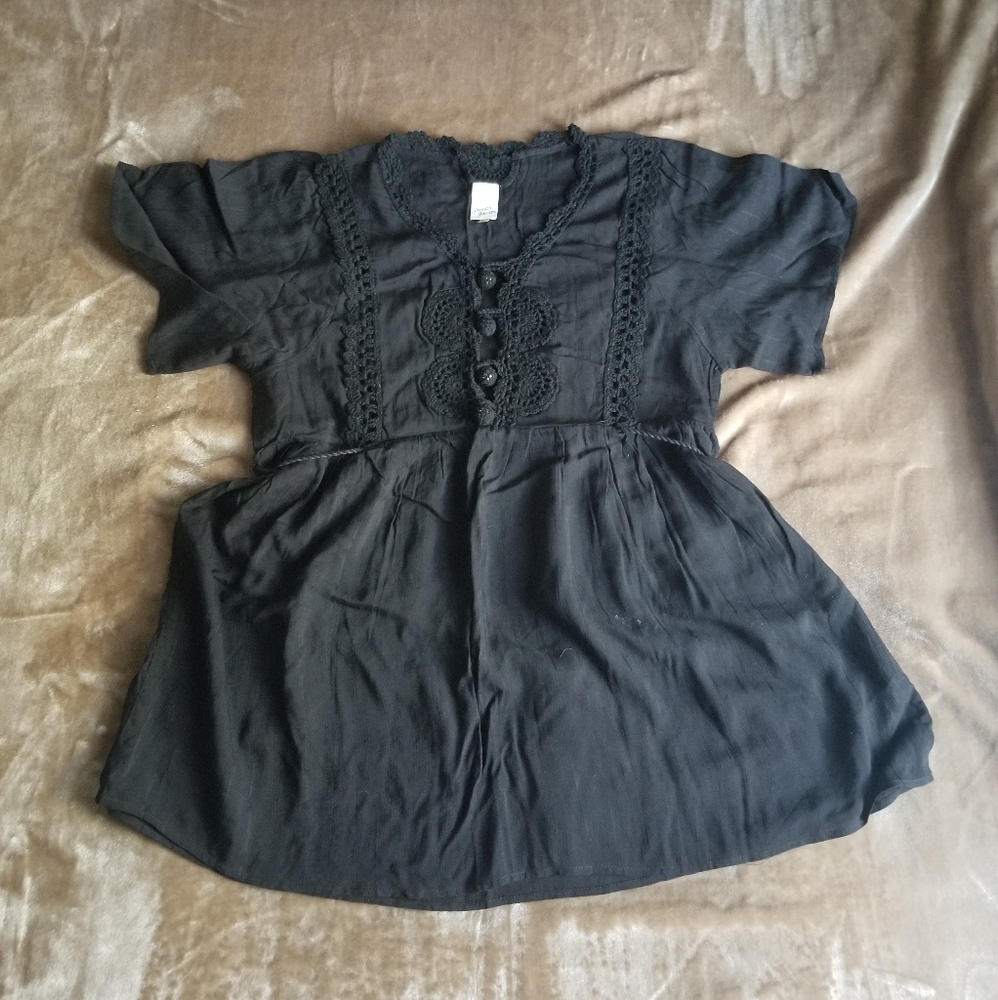 Boutique boho black top NWOT